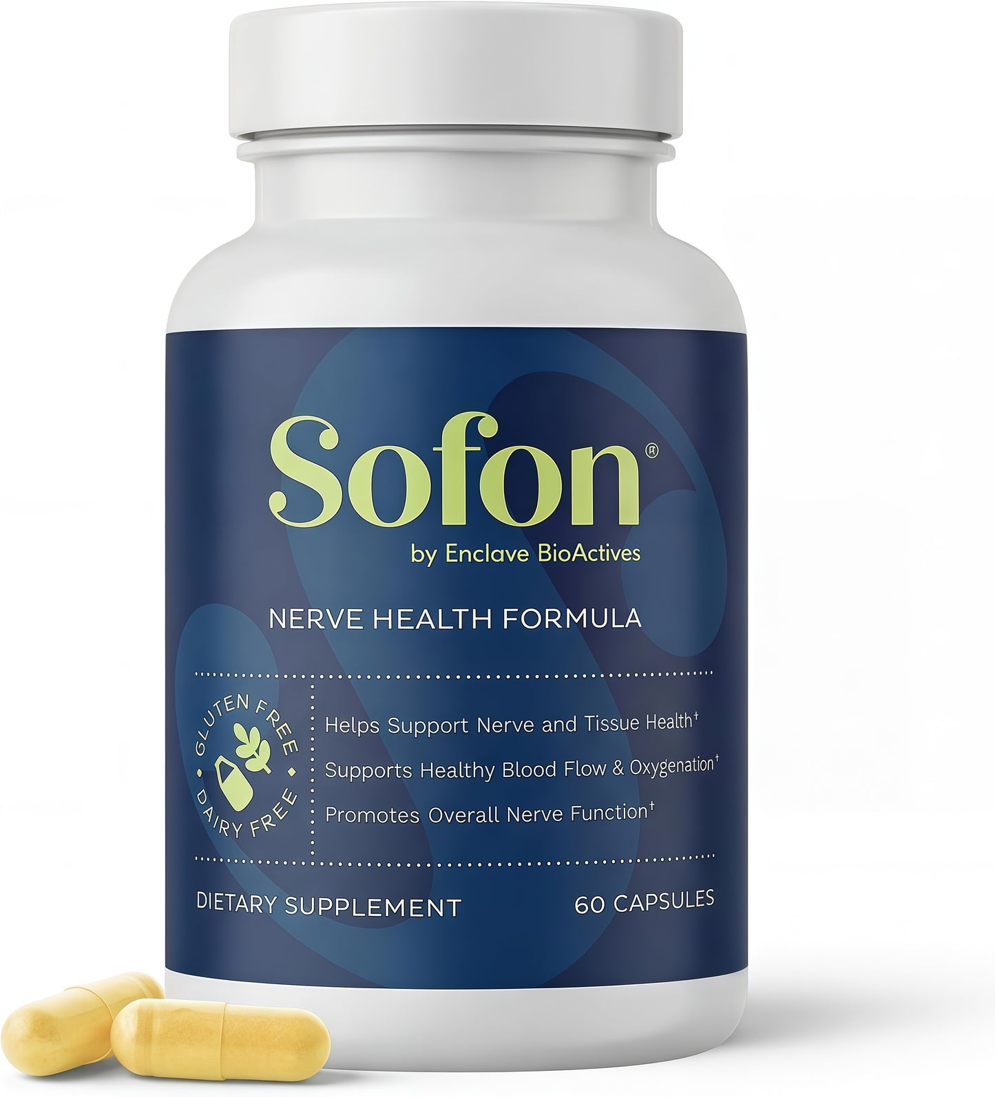 Nerve Support, Vitamin D, B12, Zinc, ALA, MSM, CoQ10, 60Caps | Neuropathy support blend with bromelain & green-lipped mussel for healthy feet.