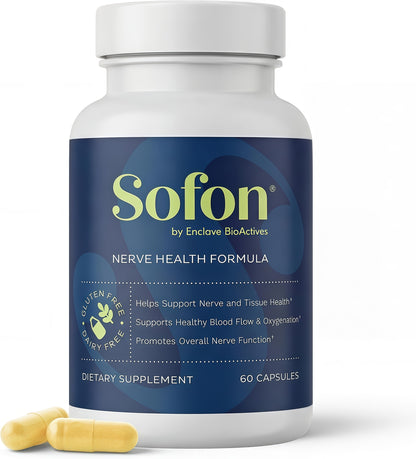 Nerve Support, Vitamin D, B12, Zinc, ALA, MSM, CoQ10, 60Caps | Neuropathy support blend with bromelain & green-lipped mussel for healthy feet.